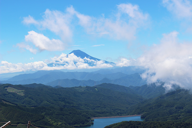 雷岩から見た富士山