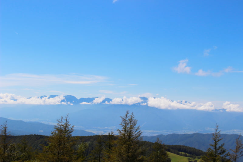 入笠山山頂の景色